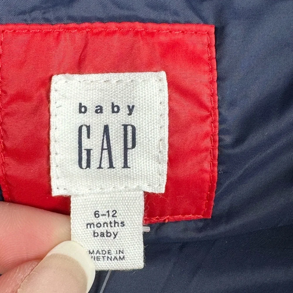 NWT Baby GAP Red Cold Control Max Puffer Vest 6-12 Months Jacket Boy Kids